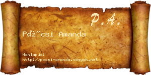 Pócsi Amanda névjegykártya
